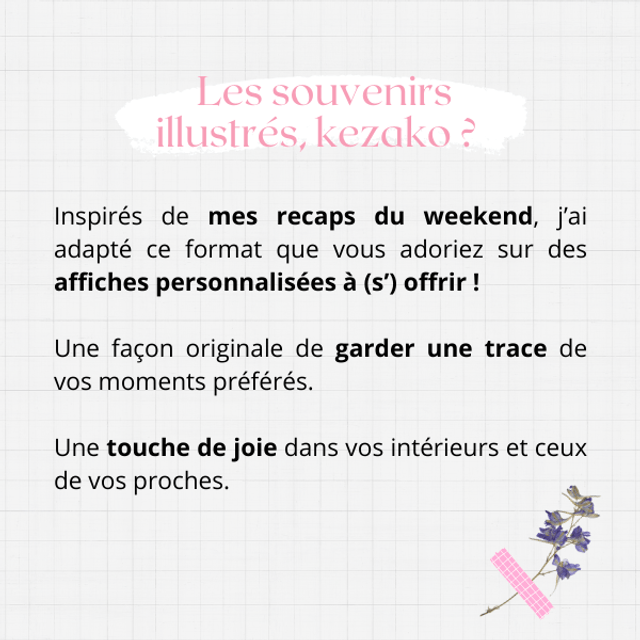 Vos souvenirs illustrés A4